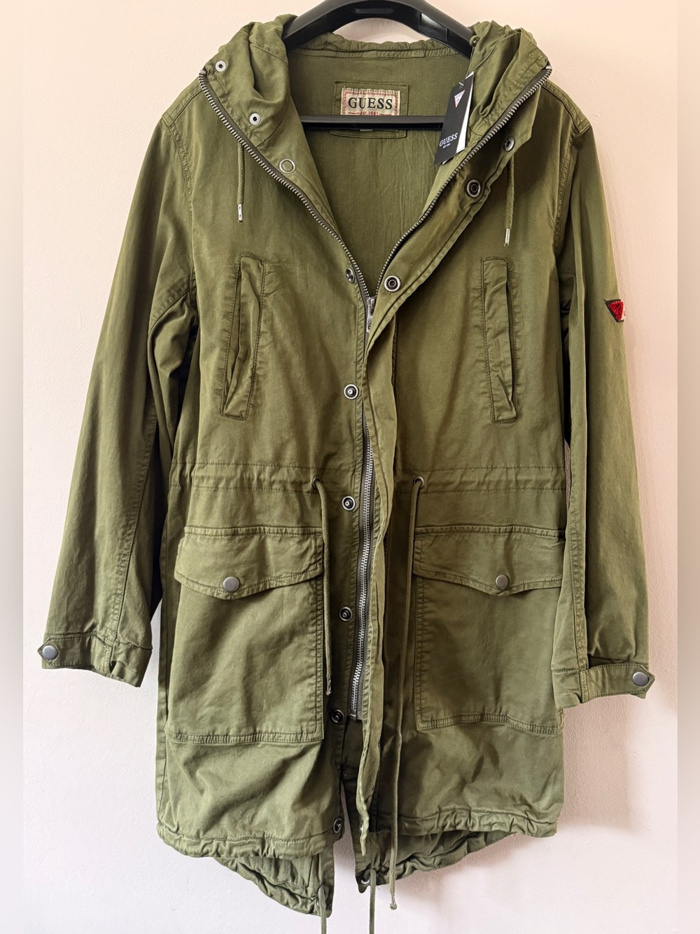 GUESS Olive Green Hooded Field Parka(brand new)